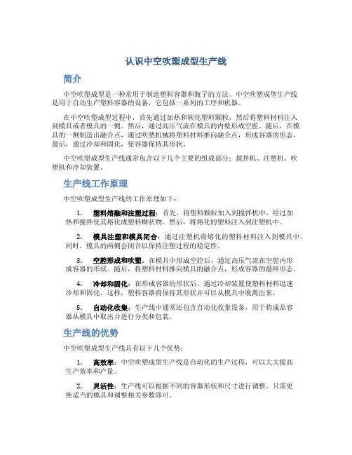 认识中空吹塑成型生产线
