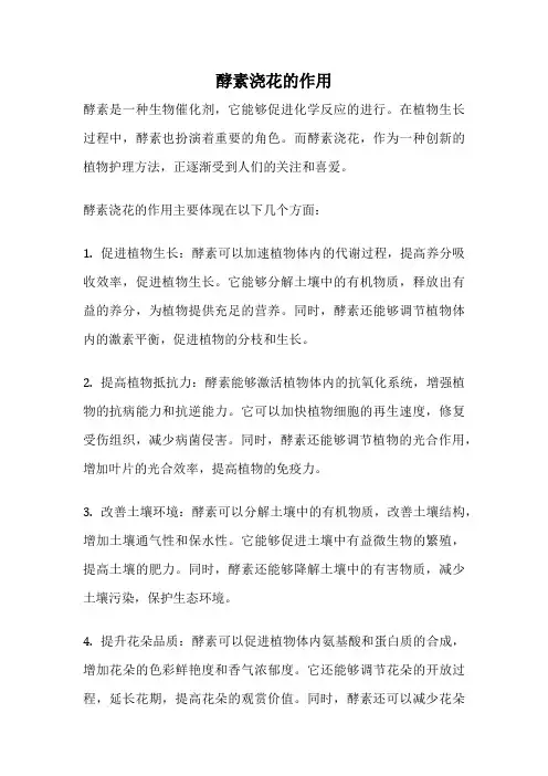 酵素浇花的作用