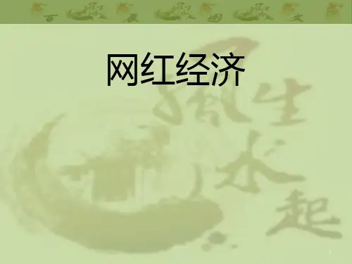 最全网红经济课件
