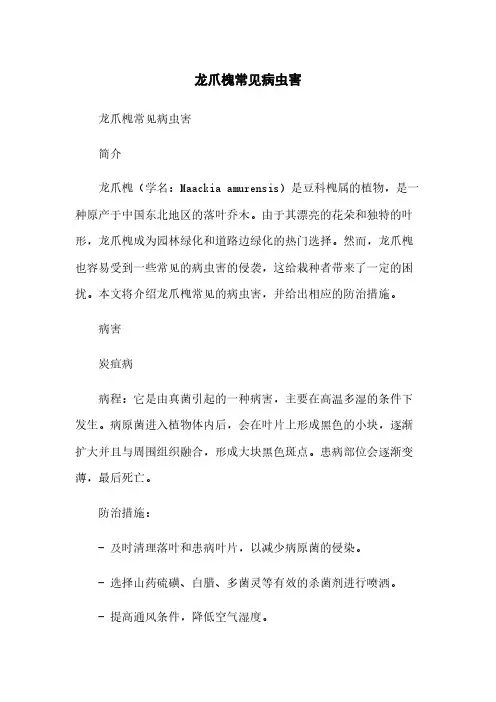 龙爪槐常见病虫害