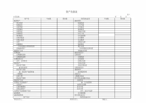 会计报表-资产负债表-利润表-损益表-现金流量表
