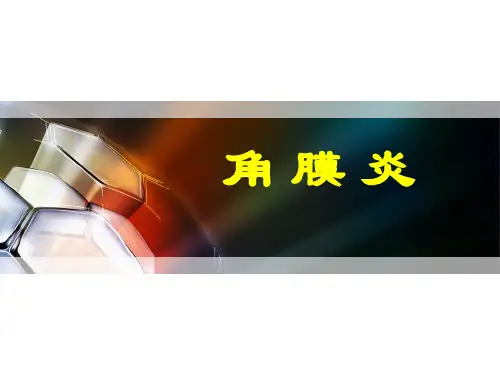 真菌及病毒性角膜炎PPT演示课件