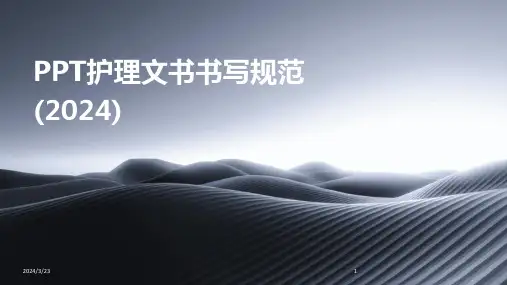 2024年度PPT护理文书书写规范(2024)