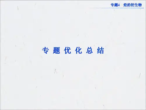 苏教版化学选修有机化学基础课件：专题4专题优化总结