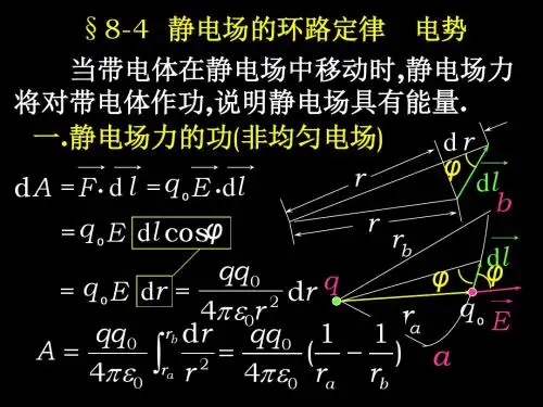 §8-4静电场的环路定律电势(精)