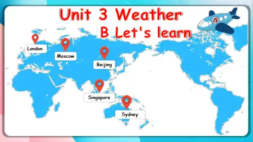 人教PEP版四年级英语下册Unit3 Weather BLet's learn课件