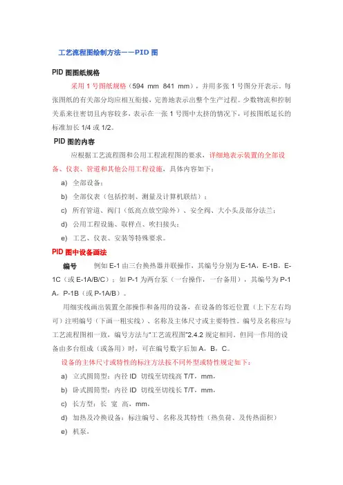 工艺流程图绘制方法——PID图