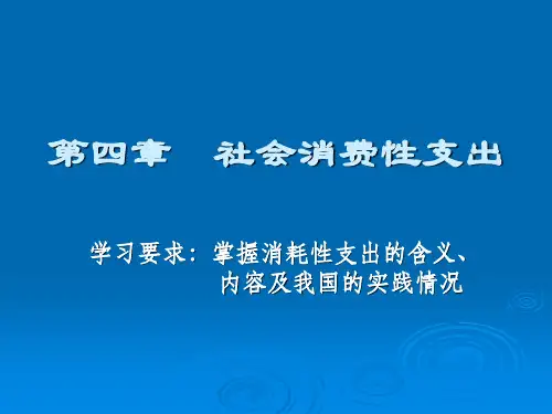 04第四章  社会消费性支出PPT课件