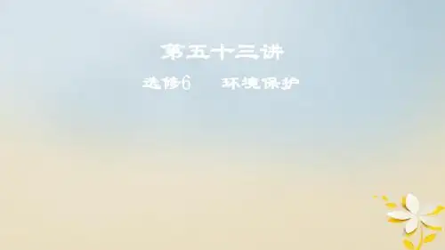 高考地理一轮复习第五十三讲选考6环境保护课件新人教版