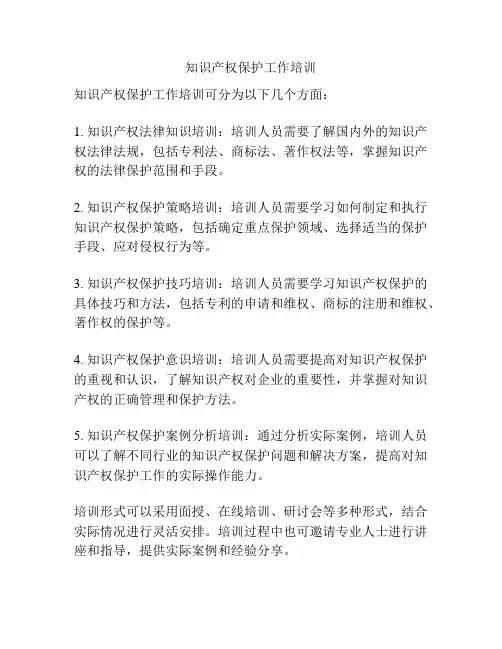 知识产权保护工作培训