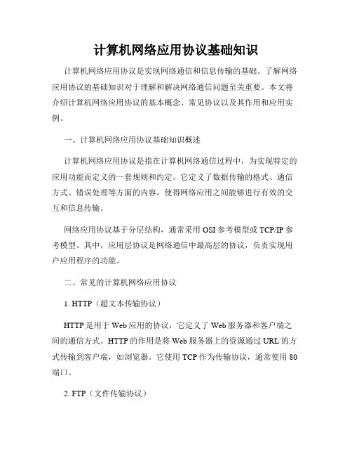 计算机网络应用协议基础知识