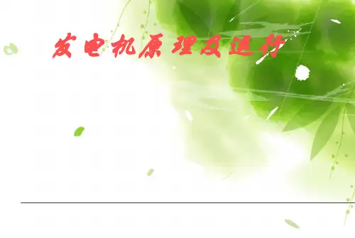 发电机原理及运行