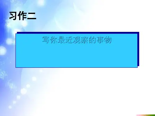 四年级语文上册第二单元作文课件