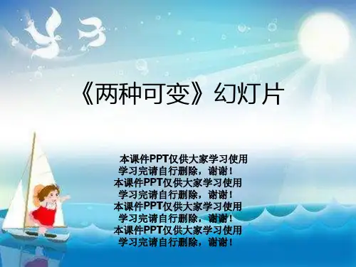 《两种可变》幻灯片