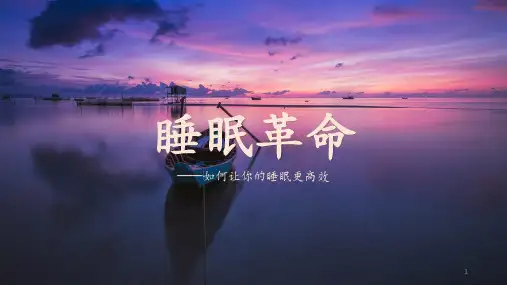 睡眠革命ppt课件