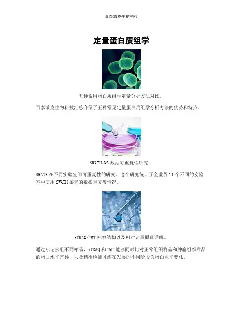 定量蛋白质组学