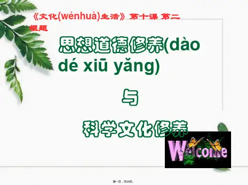 湖南省新田县第一中学高中政治课件必修3102思想道德修养与科学文化修养共27张