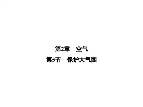 2020春华师大版七年级科学下册课件：第2章  第5节  保护大气圈 (共23张PPT)