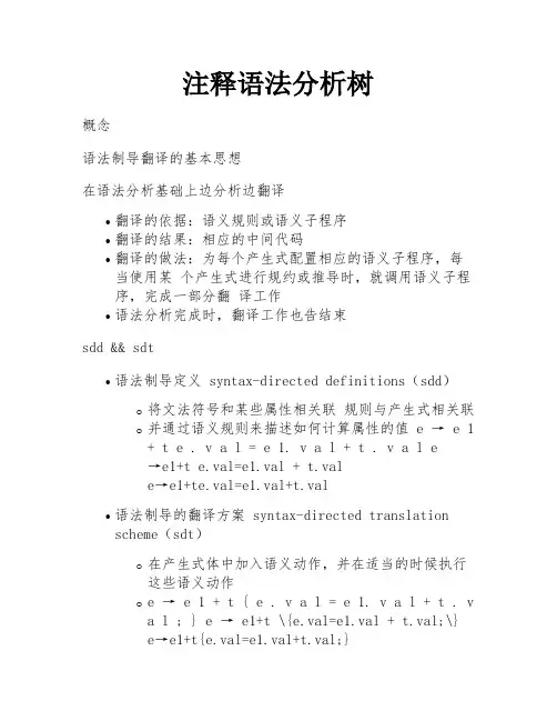 注释语法分析树