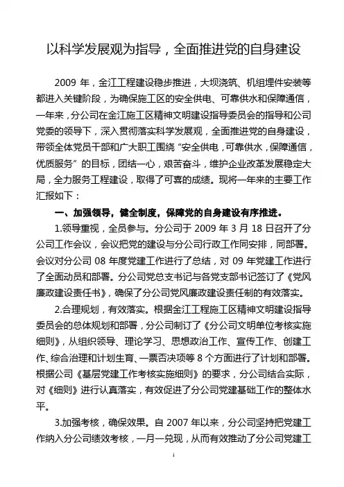 2010年党建工作总结