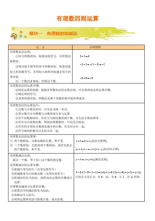有理数的混合运算