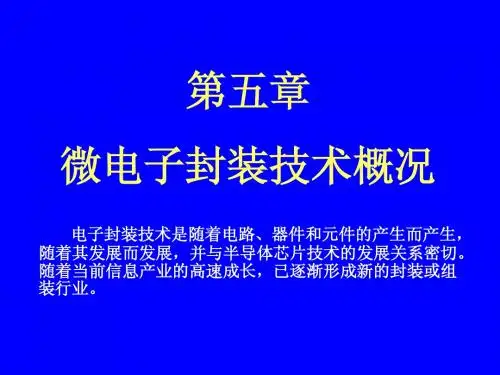 第五章微电子封装技术概况
