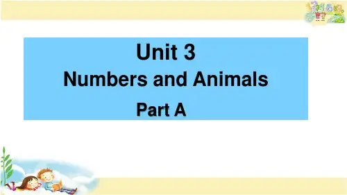 闽教版英语四年级上册 Unit 3 Numbers and Animals