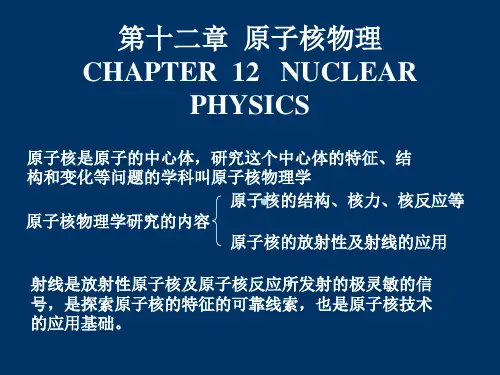 第十二章原子核和放射性1