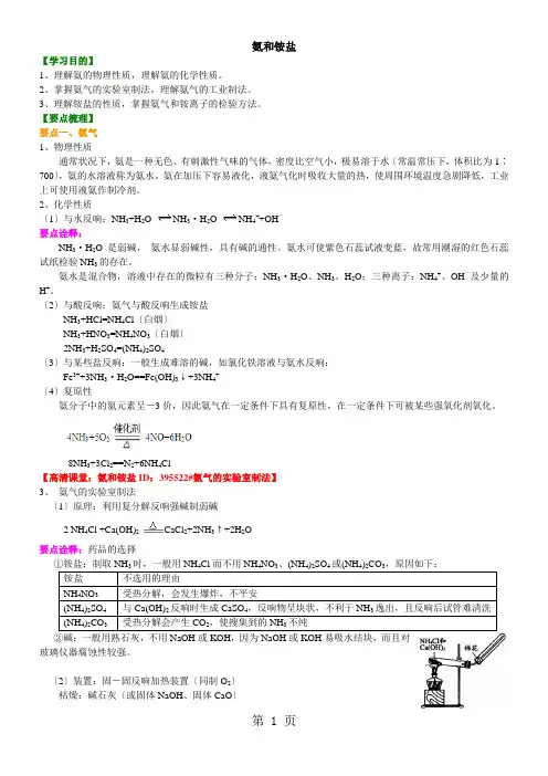 知识讲解_氨和铵盐(基础)