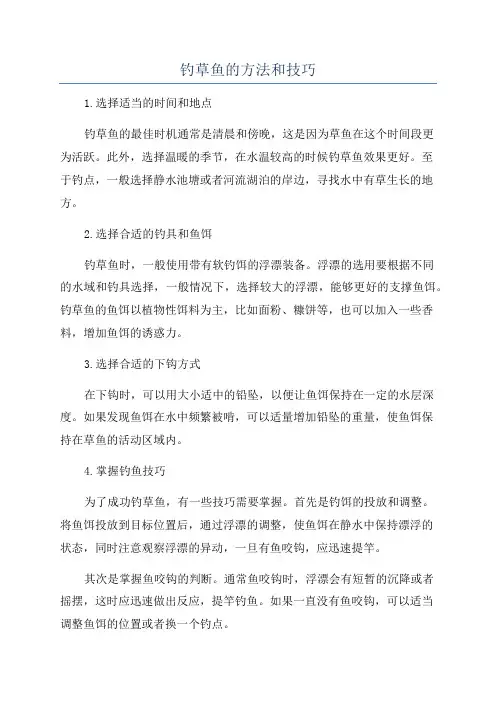 钓草鱼的方法和技巧