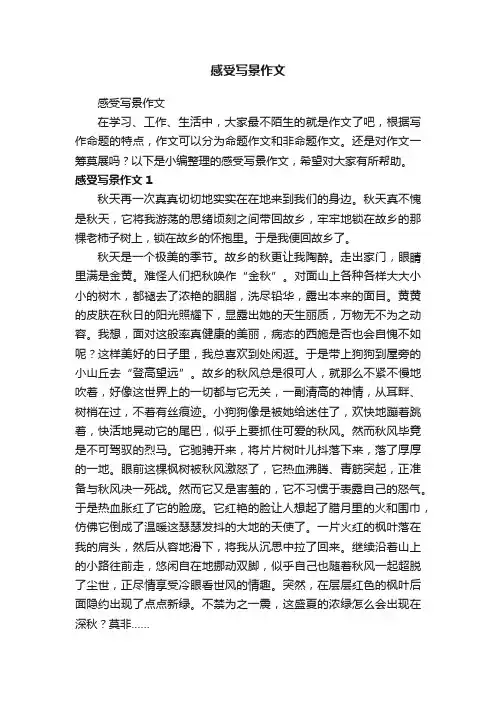 感受写景作文