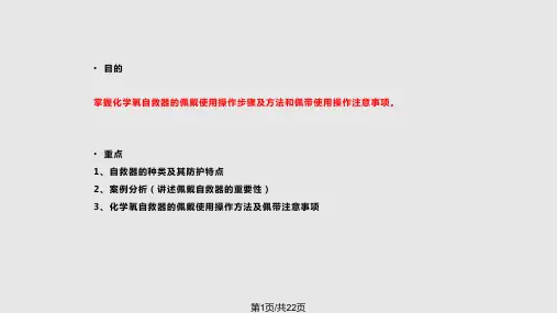矿用自救器的使用PPT课件