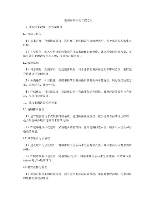 面源污染治理工程方案