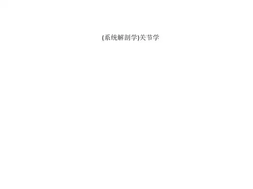 (系统解剖学)关节学