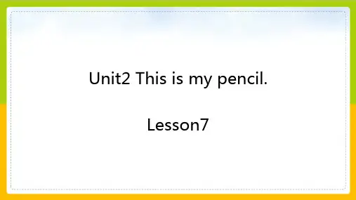 Unit2GreetingsLesson7(课件)闽教版英语三年级上册