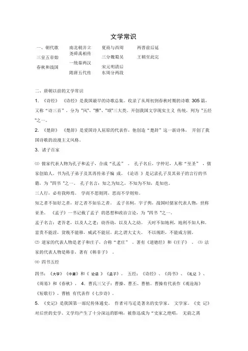 (完整版)小升初文学常识大集结