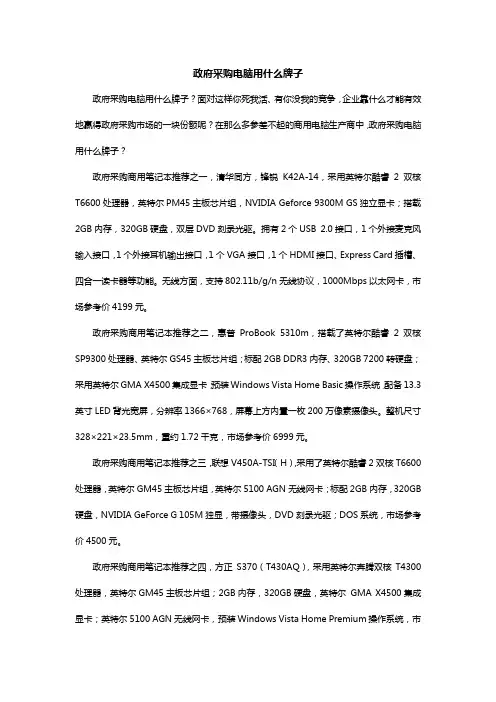 政府采购电脑用什么牌子