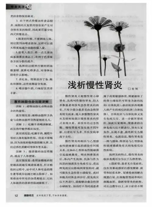 浅析慢性肾炎