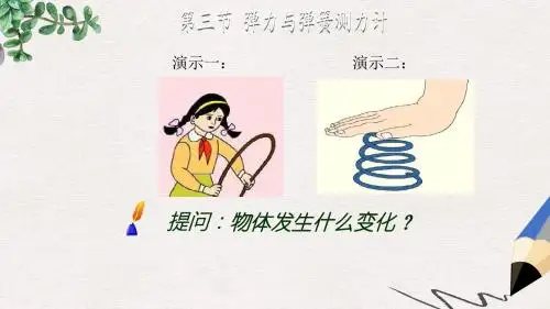 八年级物理全册第六章第三节弹力与弹簧测力计教学课件新版沪科版