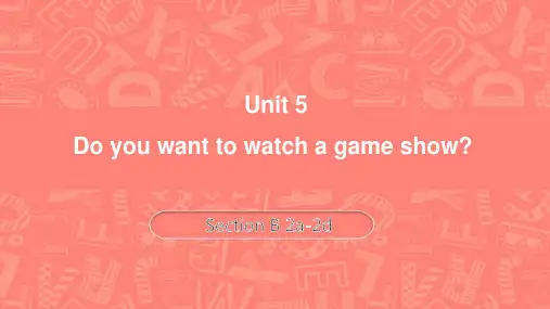 人教版八年级英语上册 Unit 5 Section B (2a-2b) 课件
