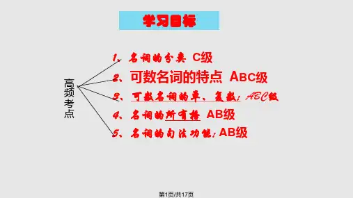 人教版初三英语名词专项复习pptPPT课件