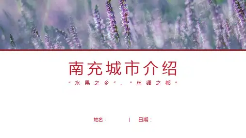南充介绍-南充简介PPT(经典版)