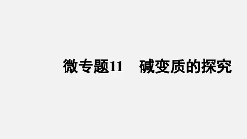 微专题11 碱变质的探究