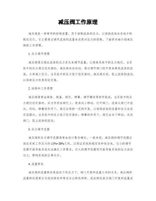 减压阀工作原理