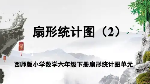 西师版最新小学数学六年级下册扇形统计图单元《扇形统计图(2)》教学PPT
