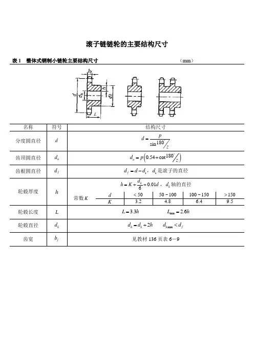 轮结构尺寸计算