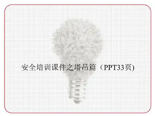 安全培训课件爱之塔吊篇(PPT33页)