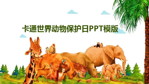 10月4日世界动物保护日宣传PPT教育课件