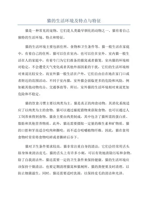 猫的生活环境及特点与特征