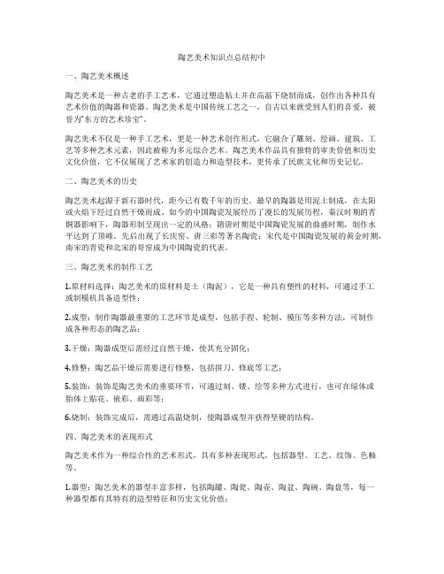 陶艺美术知识点总结初中